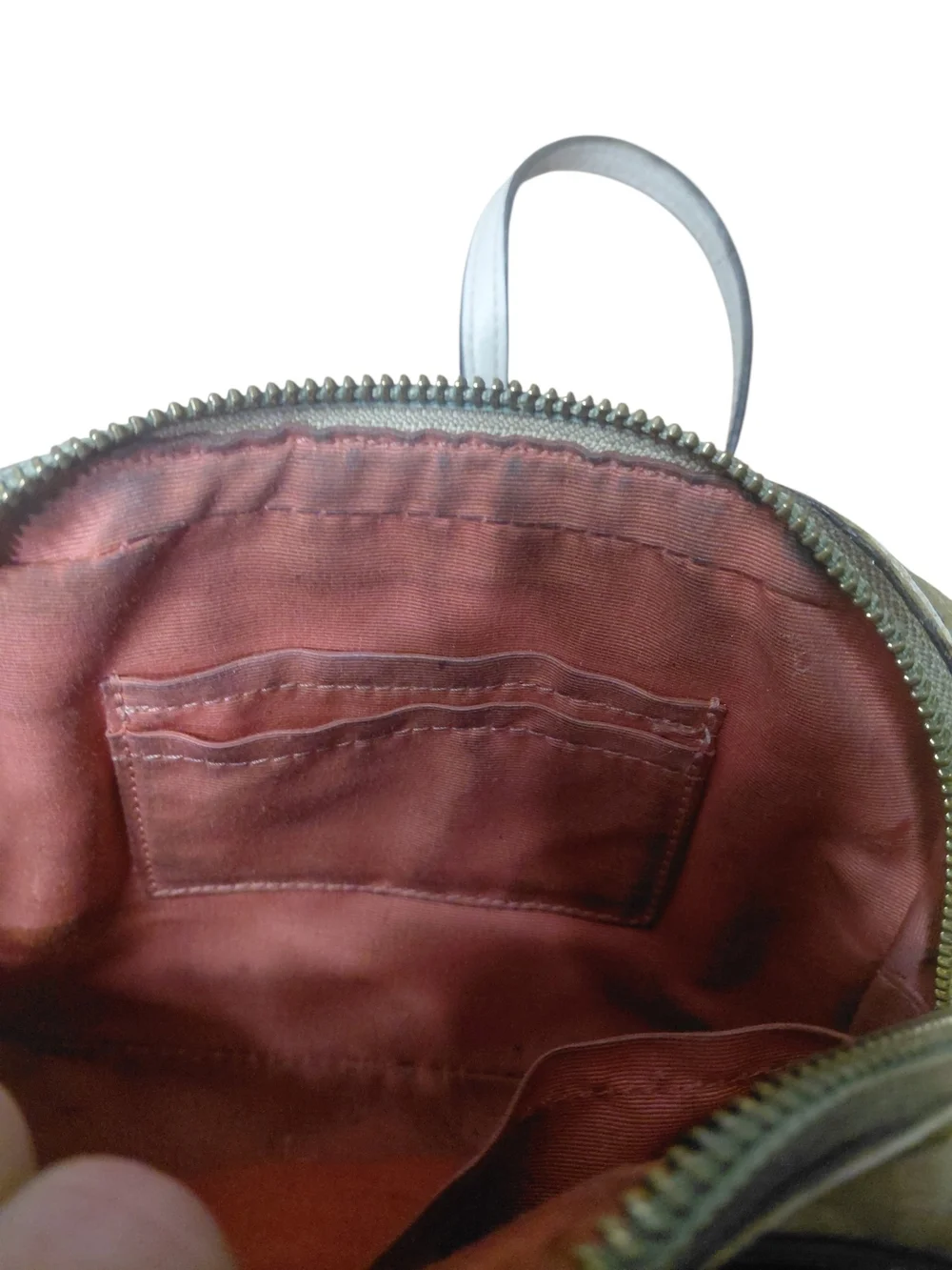 Coach Jaimie Mini Camera Bag Tan Crossbody Bag with Wild Strawberry Design